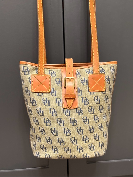 Dooney & Bourke Handbags - Dooney & Bourke Canvas Bucket Bag Leather Trim *dust bag & key fob included *